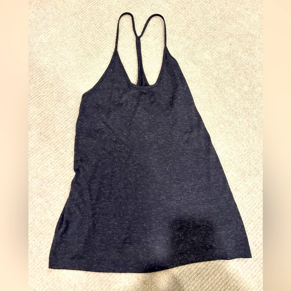 Dark gray cotton swing tank top